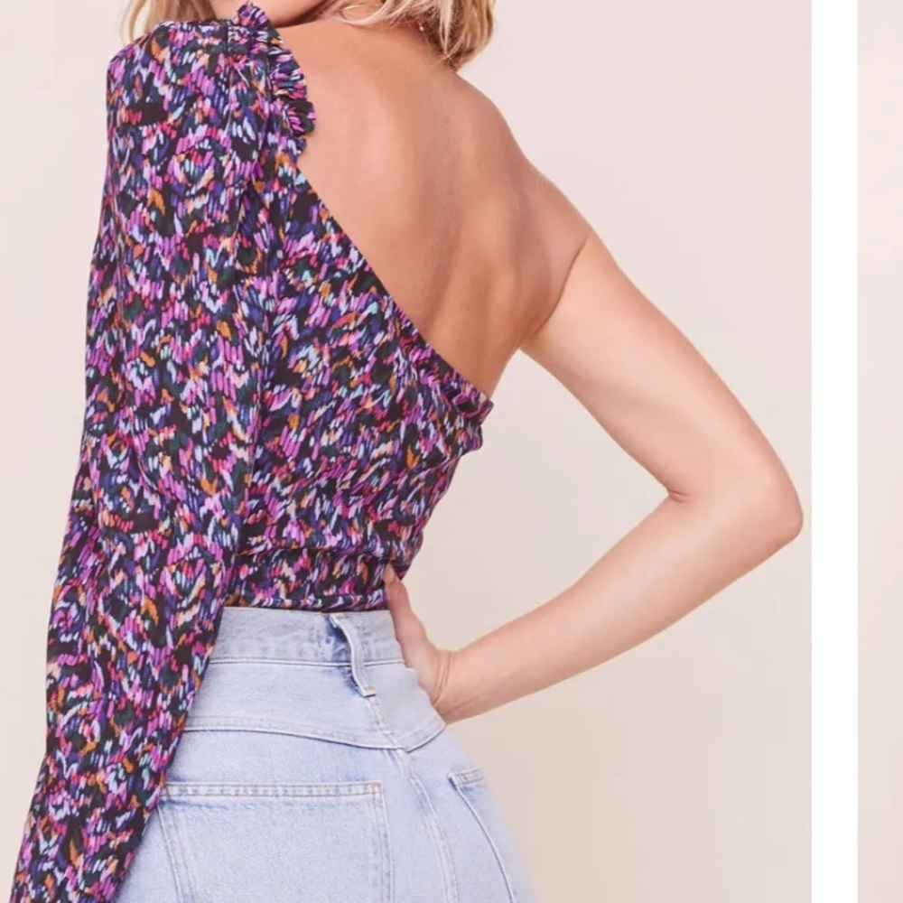 ASTR one shoulder floral body suit - Picture 5 of 7